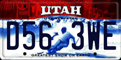 UT license plate D563WE