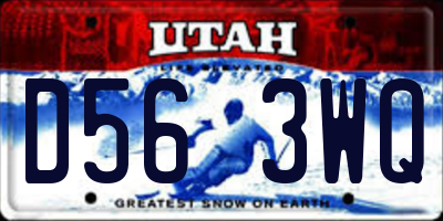 UT license plate D563WQ