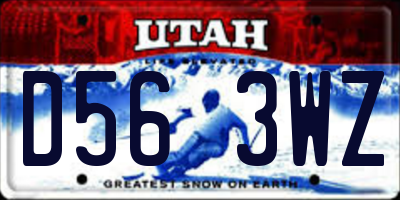 UT license plate D563WZ