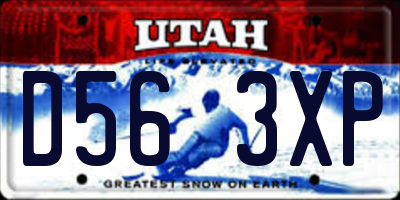 UT license plate D563XP