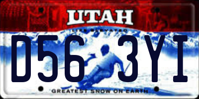 UT license plate D563YI
