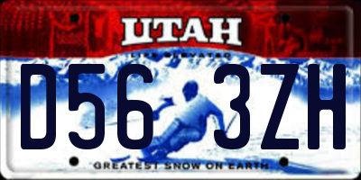 UT license plate D563ZH