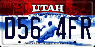 UT license plate D564FR