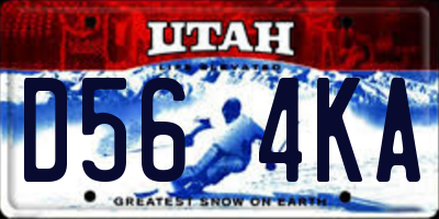UT license plate D564KA