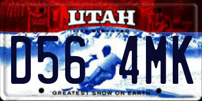 UT license plate D564MK