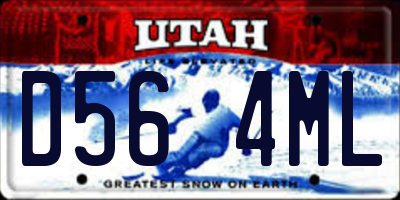UT license plate D564ML