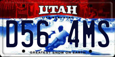 UT license plate D564MS