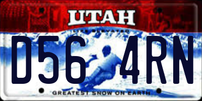 UT license plate D564RN