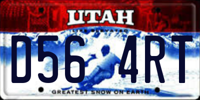 UT license plate D564RT