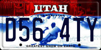 UT license plate D564TY