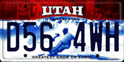 UT license plate D564WH
