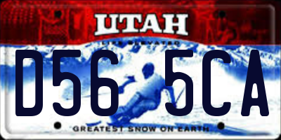 UT license plate D565CA