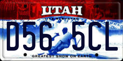 UT license plate D565CL