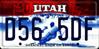 UT license plate D565DF