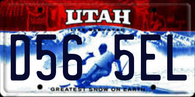 UT license plate D565EL