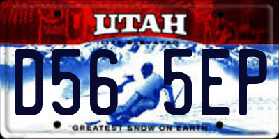 UT license plate D565EP