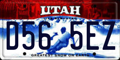 UT license plate D565EZ
