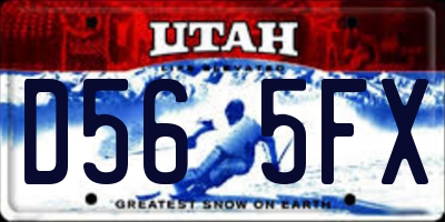 UT license plate D565FX