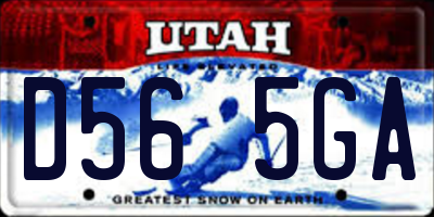 UT license plate D565GA