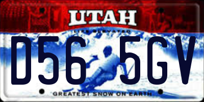 UT license plate D565GV