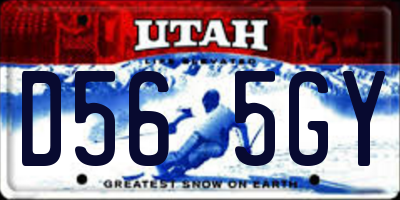 UT license plate D565GY