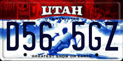 UT license plate D565GZ