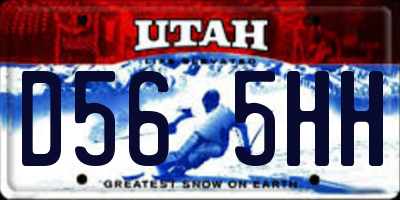 UT license plate D565HH