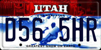 UT license plate D565HR