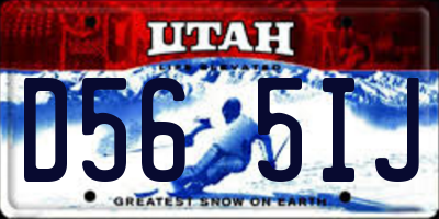 UT license plate D565IJ