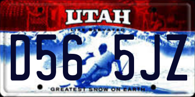 UT license plate D565JZ