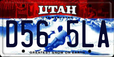 UT license plate D565LA
