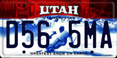 UT license plate D565MA
