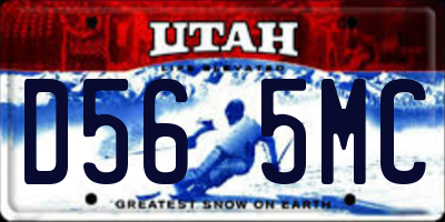 UT license plate D565MC