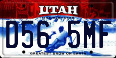 UT license plate D565MF
