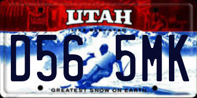 UT license plate D565MK