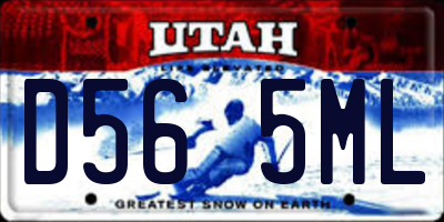 UT license plate D565ML