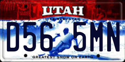 UT license plate D565MN