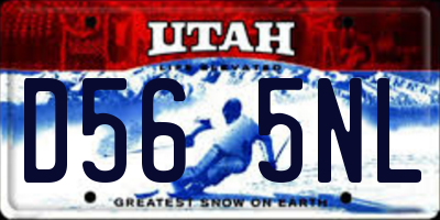 UT license plate D565NL