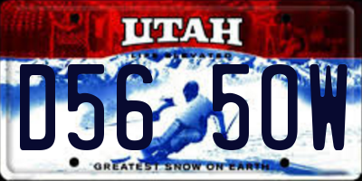 UT license plate D565OW