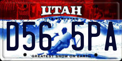 UT license plate D565PA