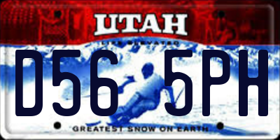 UT license plate D565PH
