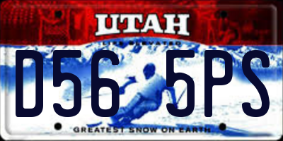 UT license plate D565PS