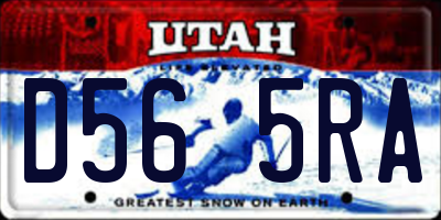 UT license plate D565RA