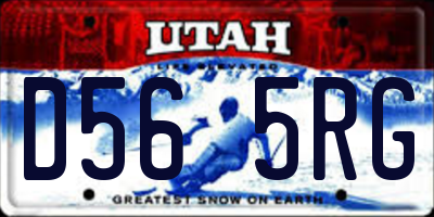 UT license plate D565RG
