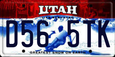 UT license plate D565TK