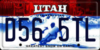 UT license plate D565TL