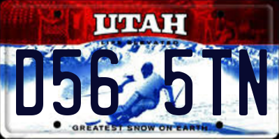 UT license plate D565TN