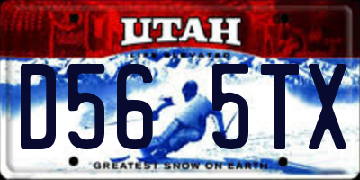 UT license plate D565TX