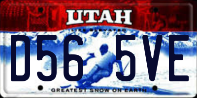 UT license plate D565VE