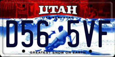 UT license plate D565VF